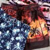 Bugatchi Bugatchi Sunset Palm Swim Trunks Lava Clearance