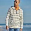 Tommy Bahama Tommy Bahama Shoreline Stripe Baja Hoodie Coconut Wholesale