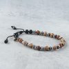 Kenton Michael Kenton Michael Jasper Wood Bead Bracelet Tan Wholesale