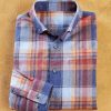 Patrick James Patrick James Plaid Flannel Long Sleeve Sport Shirt Multi Clearance