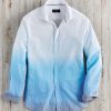 Bugatchi Bugatchi Ombre Seersucker Long Sleeve Shirt Aqua Online