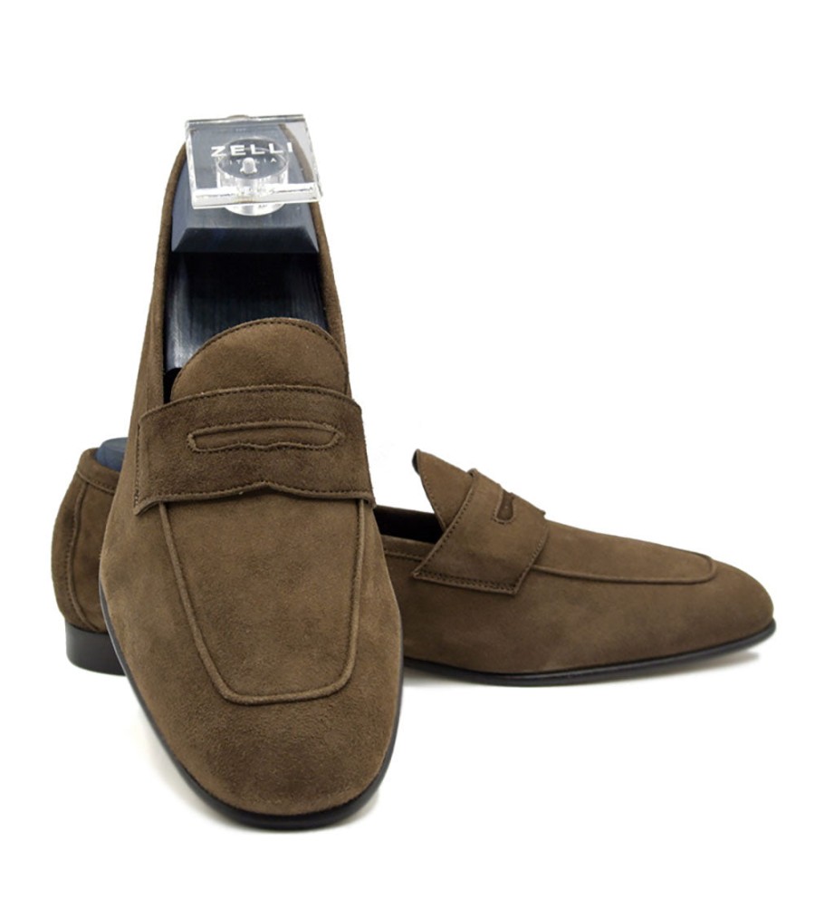 Zelli Zelli Tasca Sueded Goatskin Loafer Clearance