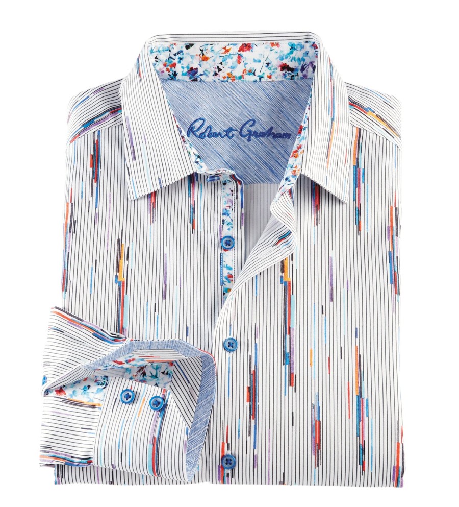 Robert Graham Robert Graham Shipping Lines Long Sleeve Shirt Multi Wholesale