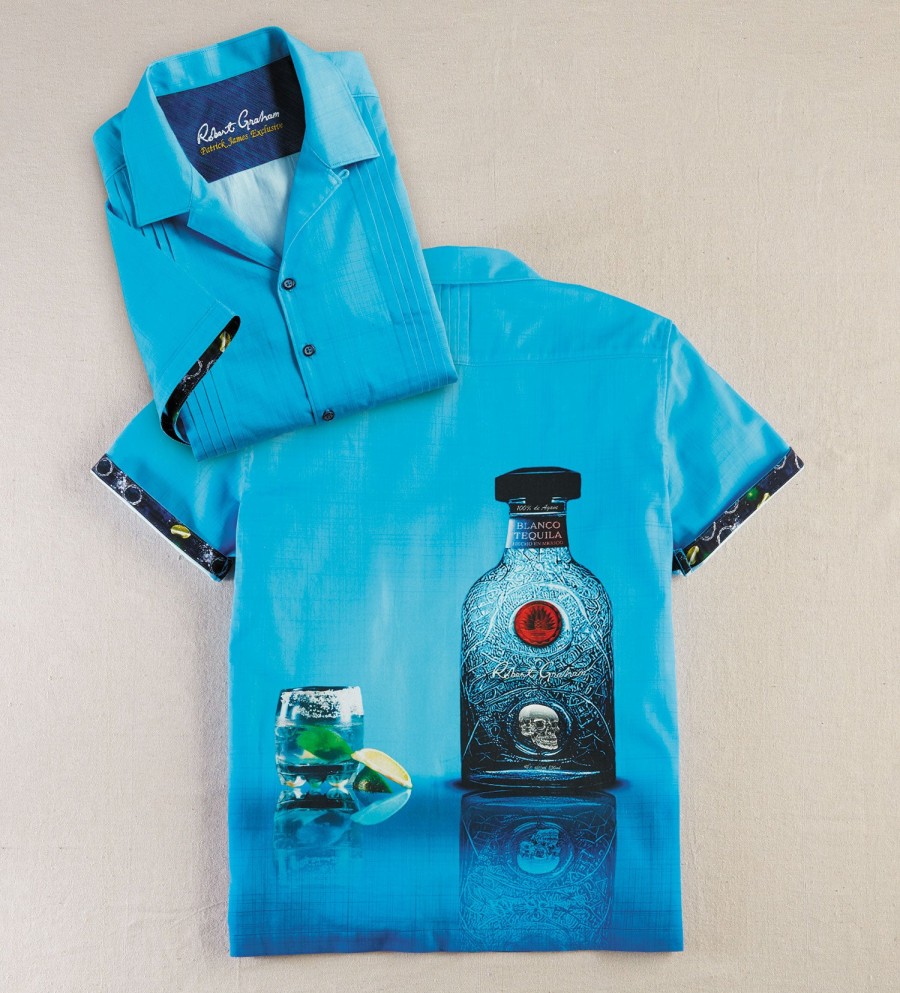 Robert Graham Patrick James Exclusive Robert Graham Tequila Blanco Shirt Blue Best