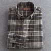 Reserve Reserve Ceramica Plaid Long Sleeve Shirt Charcoal Wholesale