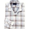 Calder Carmel Calder Carmel Windowpane Long Sleeve Sport Shirt Sand New