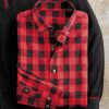 Patrick James Patrick James Buffalo Check Shirt Red Black Best