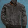 Patrick James Patrick James Herringbone Jacquard Sweater Black/Grey New