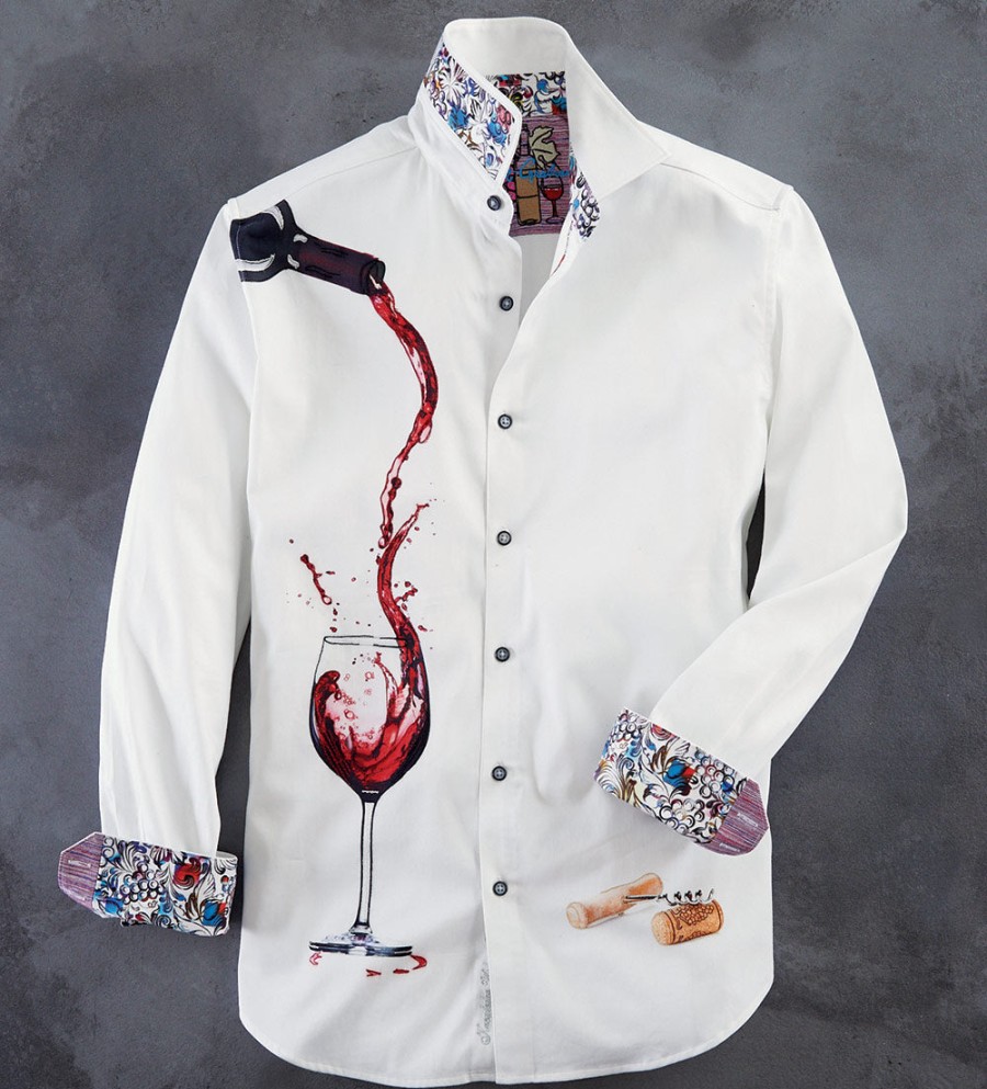 Robert Graham Robert Graham Pinot Noir Pour Long Sleeve Sport Shirt White Online