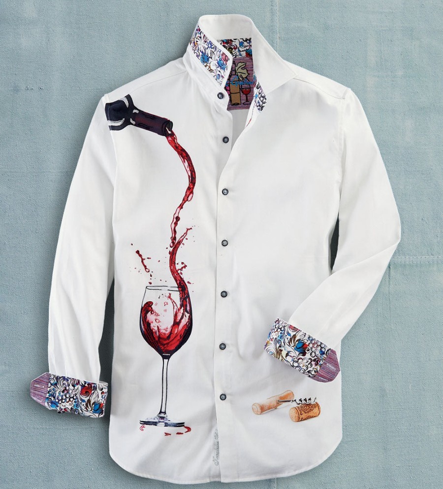 Robert Graham Robert Graham Pinot Noir Pour Long Sleeve Sport Shirt White Online