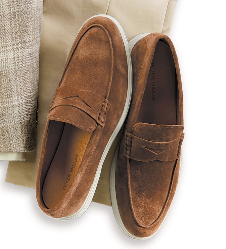 Peter Millar Peter Millar Excursionist Penny Loafer Chestnut Wholesale