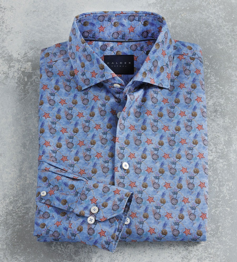 Calder Carmel Calder Carmel Seashell & Starfish Shirt Indigo Online