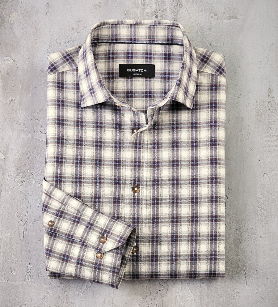 Bugatchi Bugatchi Plaid Shirt Khaki Best