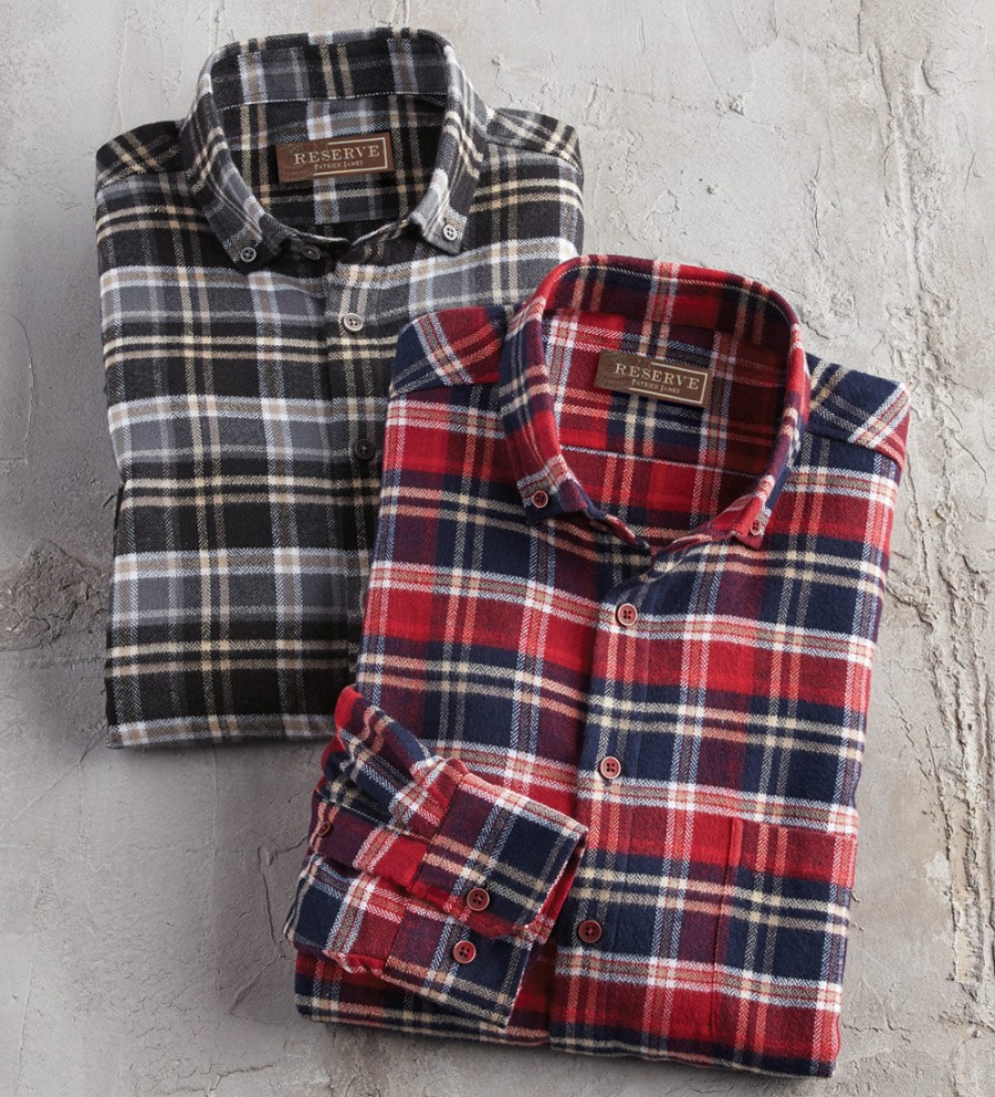 Reserve Reserve Plaid Flannel Sport Shirt Clearance