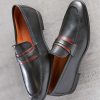 Magnanni Magnanni Leather Loafers Black Mid Brown Hot