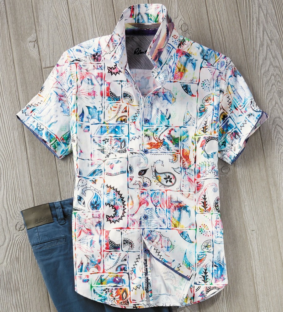 Robert Graham Robert Graham Belize Print Short Sleeve Shirt Multi Clearance