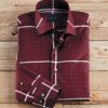 Calder Carmel Calder Carmel Long Sleeve Windowpane Plaid Shirt Red/Black Best