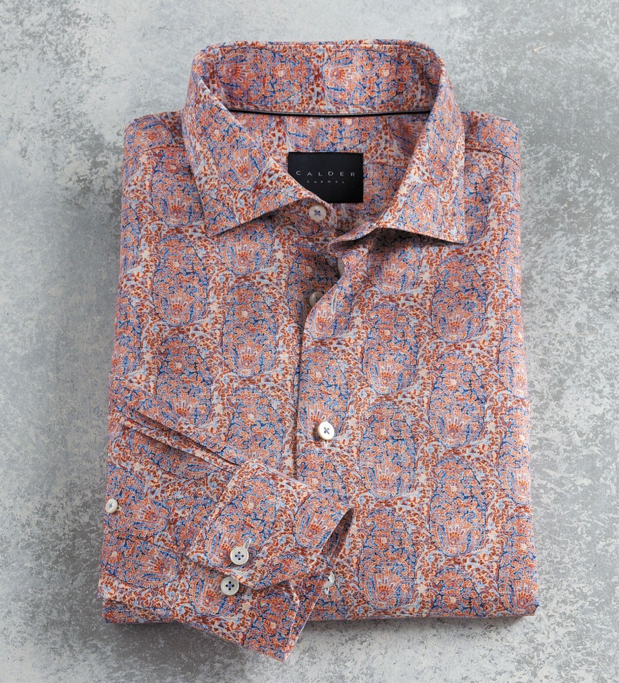 Calder Carmel Calder Carmel Paisley Shirt Coral Wholesale