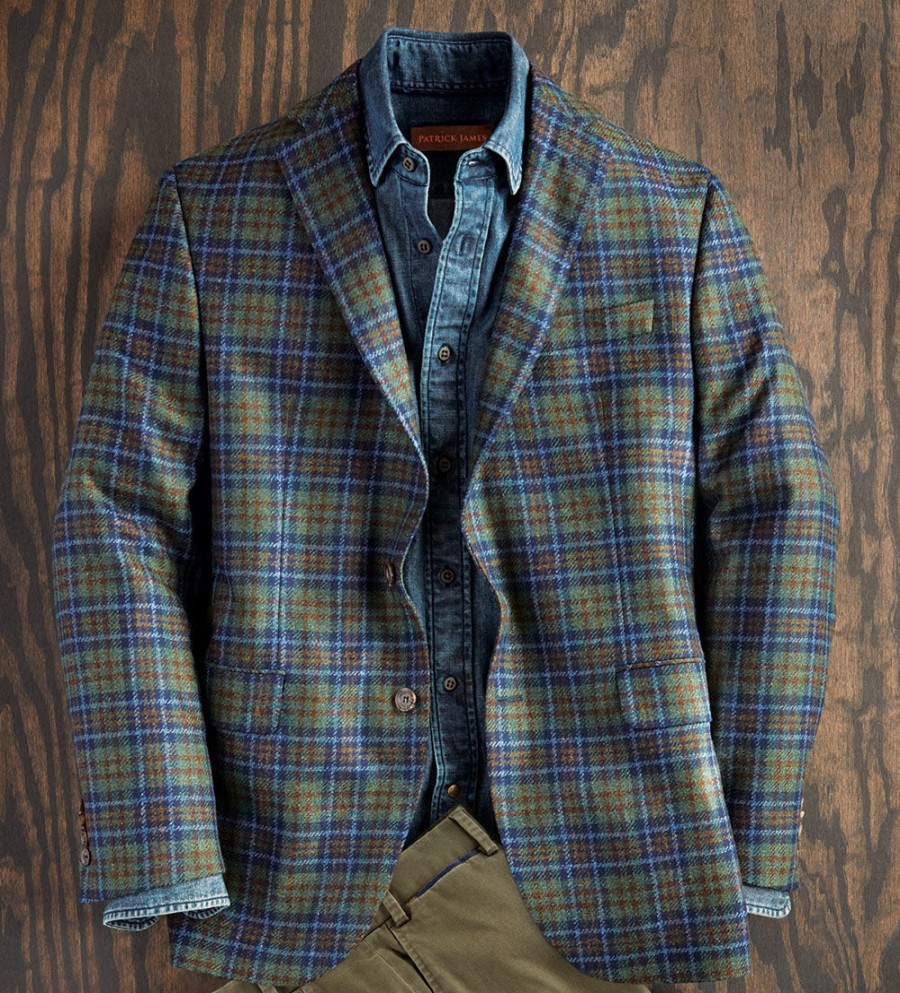 Reserve Reserve Harris Plaid Sport Coat Green/Navy Online