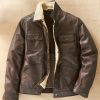 Patrick James Patrick James Leather Jacket Vintage Brown Clearance