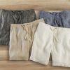 Patrick James Patrick James Linen Drawstring Shorts New