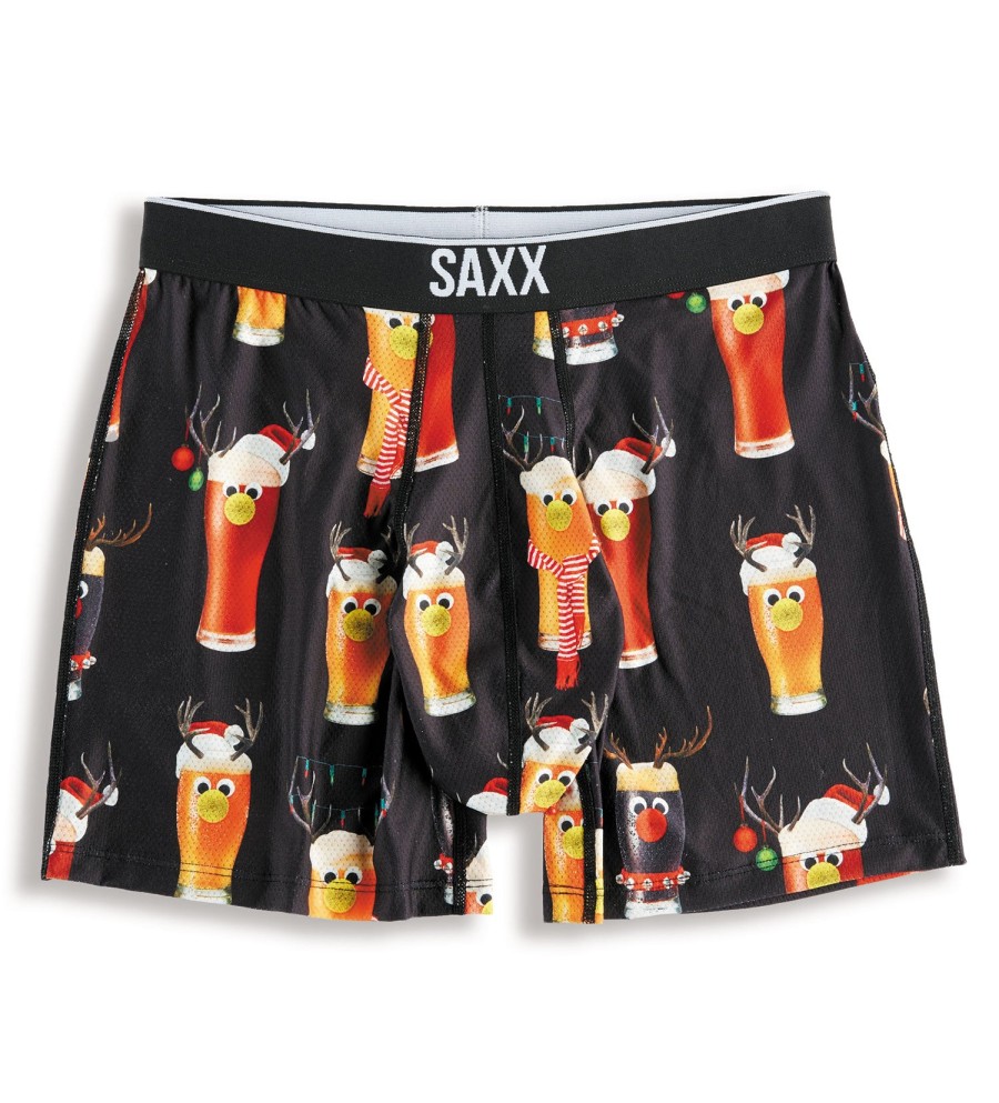 SAXX Saxx Reinbeer Xmas Print Boxer Brief Black Best