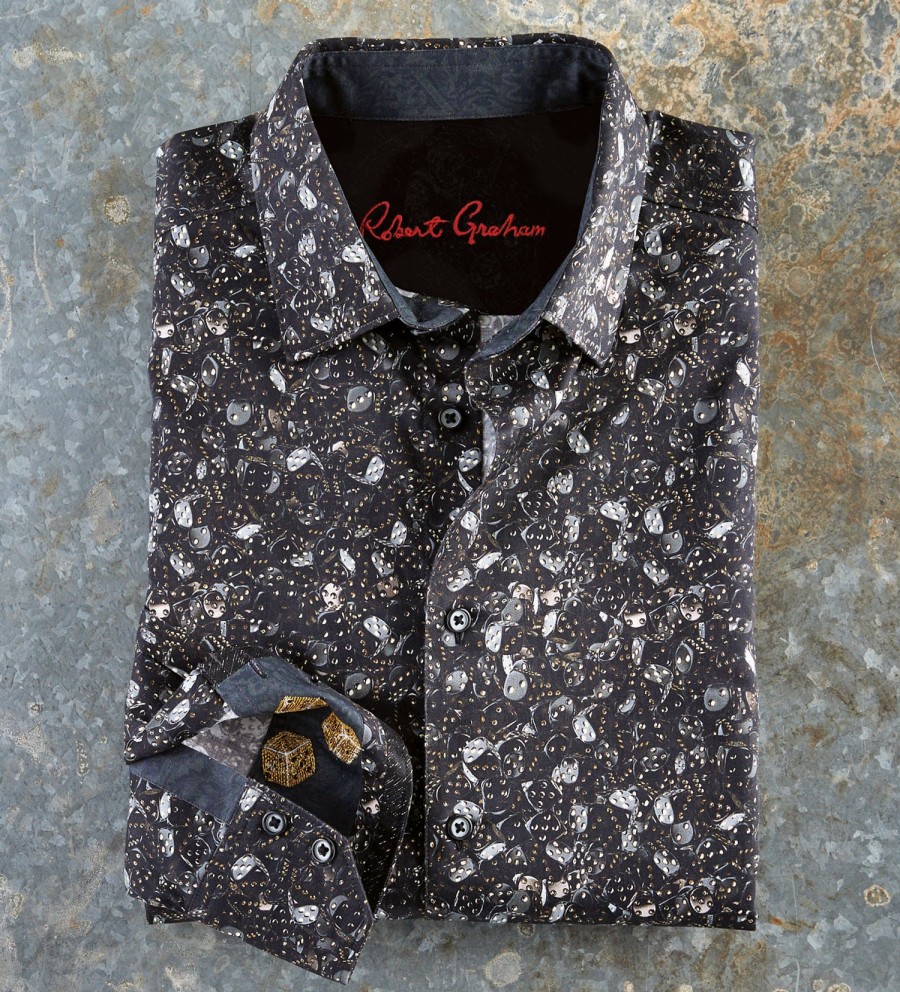 Robert Graham Robert Graham Casino Dice Shirt Black Hot