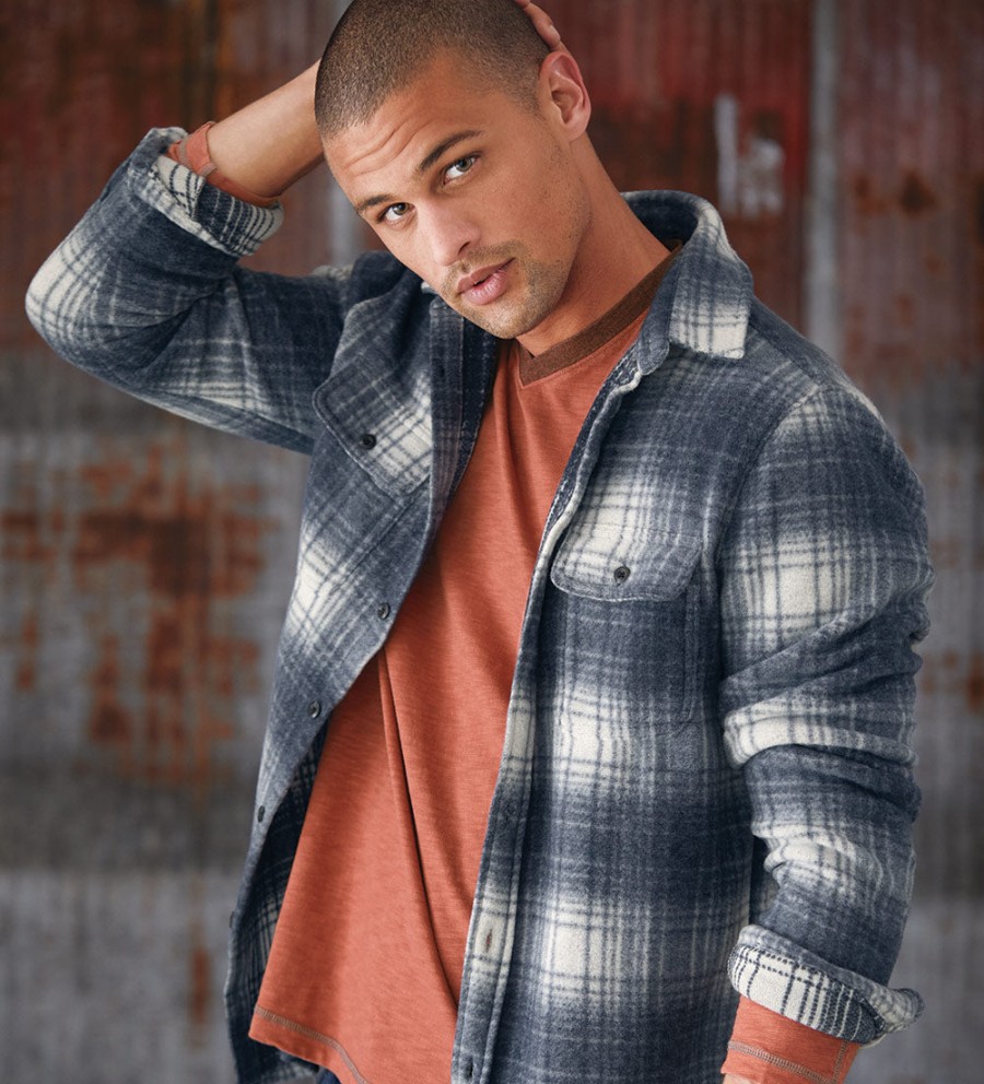 True Grit True Grit Lumber Plaid Sweater-Knit Shirt Hot