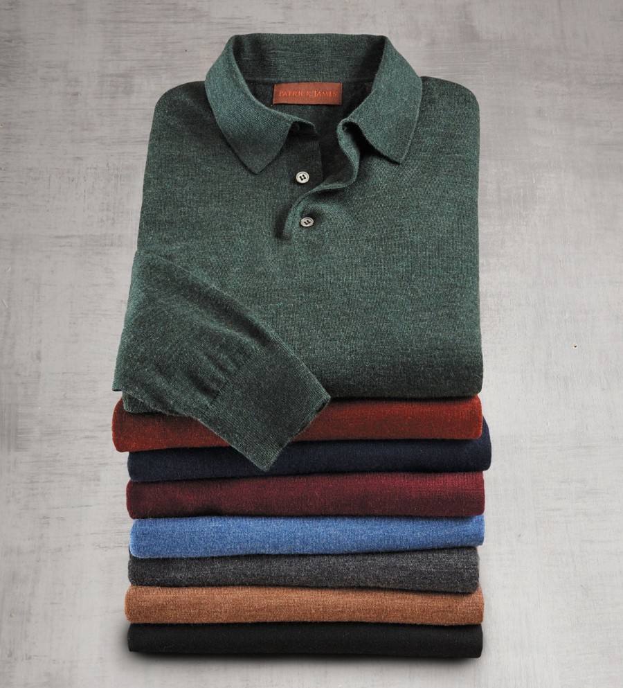 Patrick James Patrick James Merino Wool Polo Sweater Online