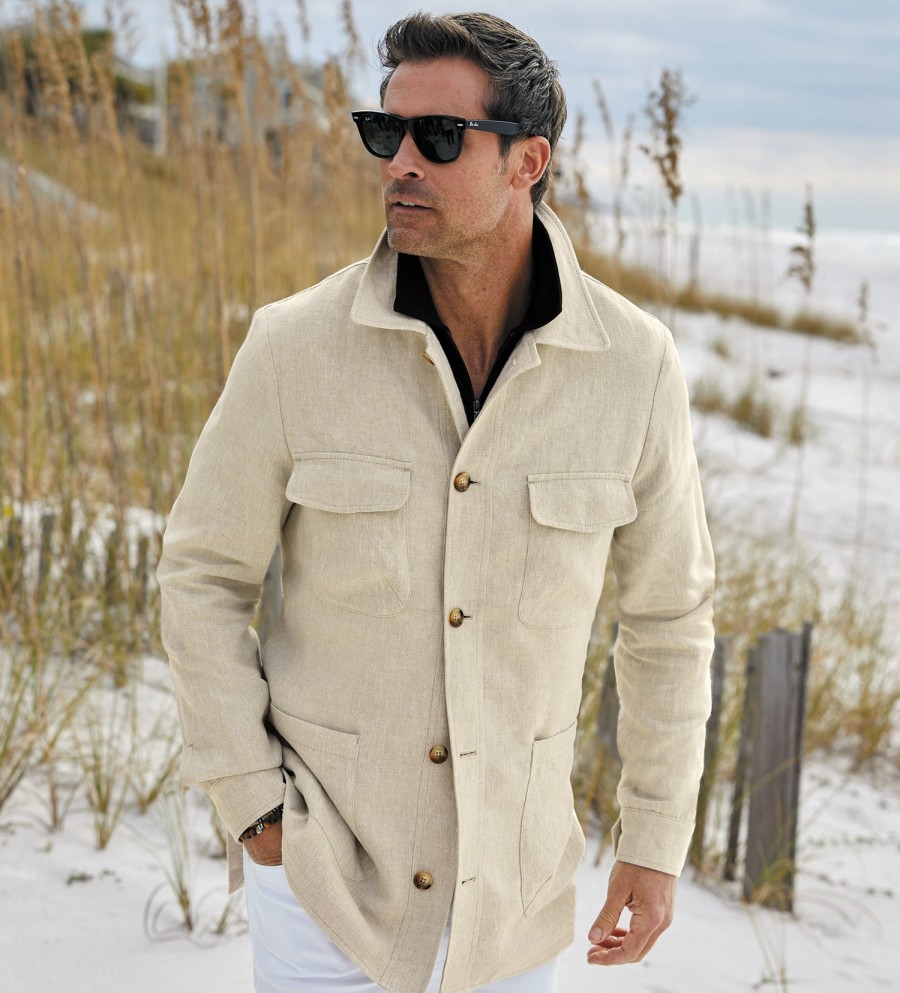 Reserve Reserve Linen Safari Jacket Sand Online