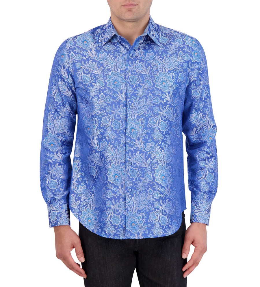 Robert Graham Robert Graham Long Sleeve Portiere Le Shirt Light Blue Online