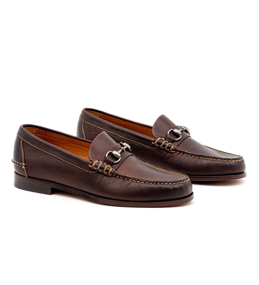 Martin Dingman Martin Dingman All American Horse Bit Loafer Walnut Clearance