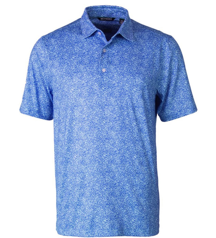 Cutter u0026 Buck Cutter & Buck Pike Constellation Print Short Sleeve Polo Shirt Wholesale