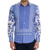 Robert Graham Robert Graham Long Sleeve Thera Le Shirt Blue Hot