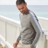 Reserve Reserve Stripe Sleeve Crewneck Sweater London Grey/Pure Online