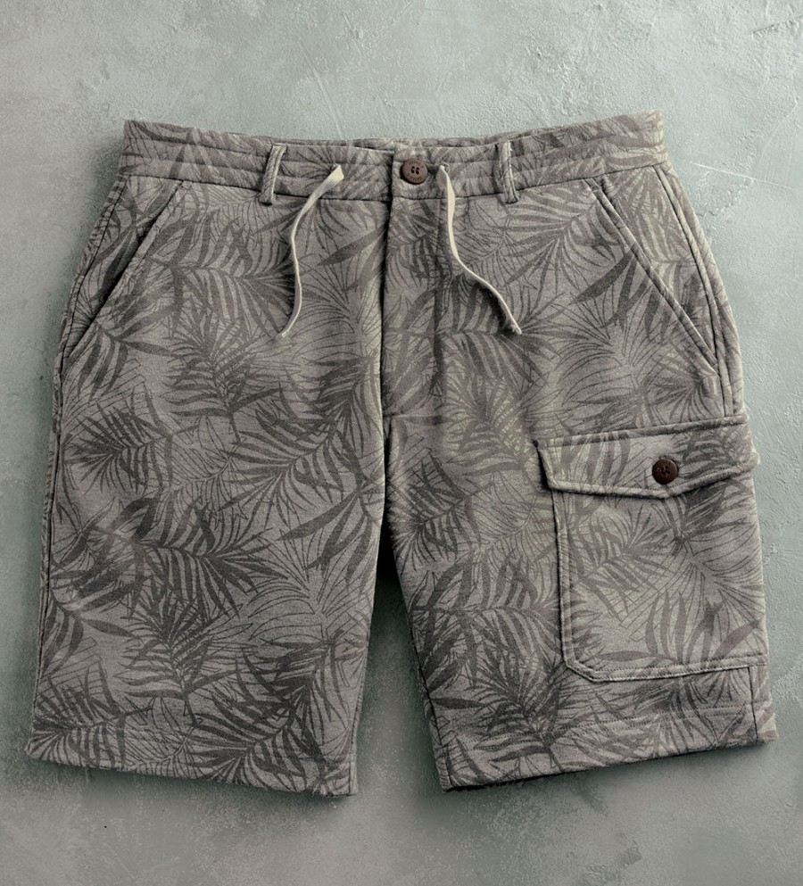 Johnnie-O Johnnie-O Tiki Palm Lounger Shorts Light Grey New