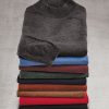 Patrick James Patrick James Merino Wool Mock Neck Sweater New