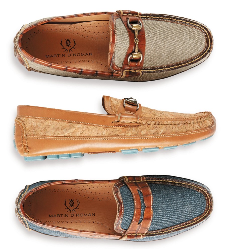 Martin Dingman Martin Dingman Monte Carlo Horsebit Slip-Ons Stone Hot