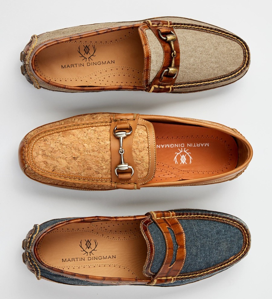 Martin Dingman Martin Dingman Monte Carlo Horsebit Slip-Ons Stone Hot