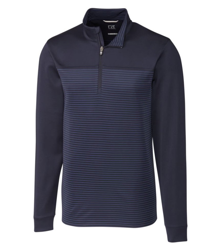 Cutter u0026 Buck Cutter & Buck Traverse Stripe Interlock Half Zip Pullover Best