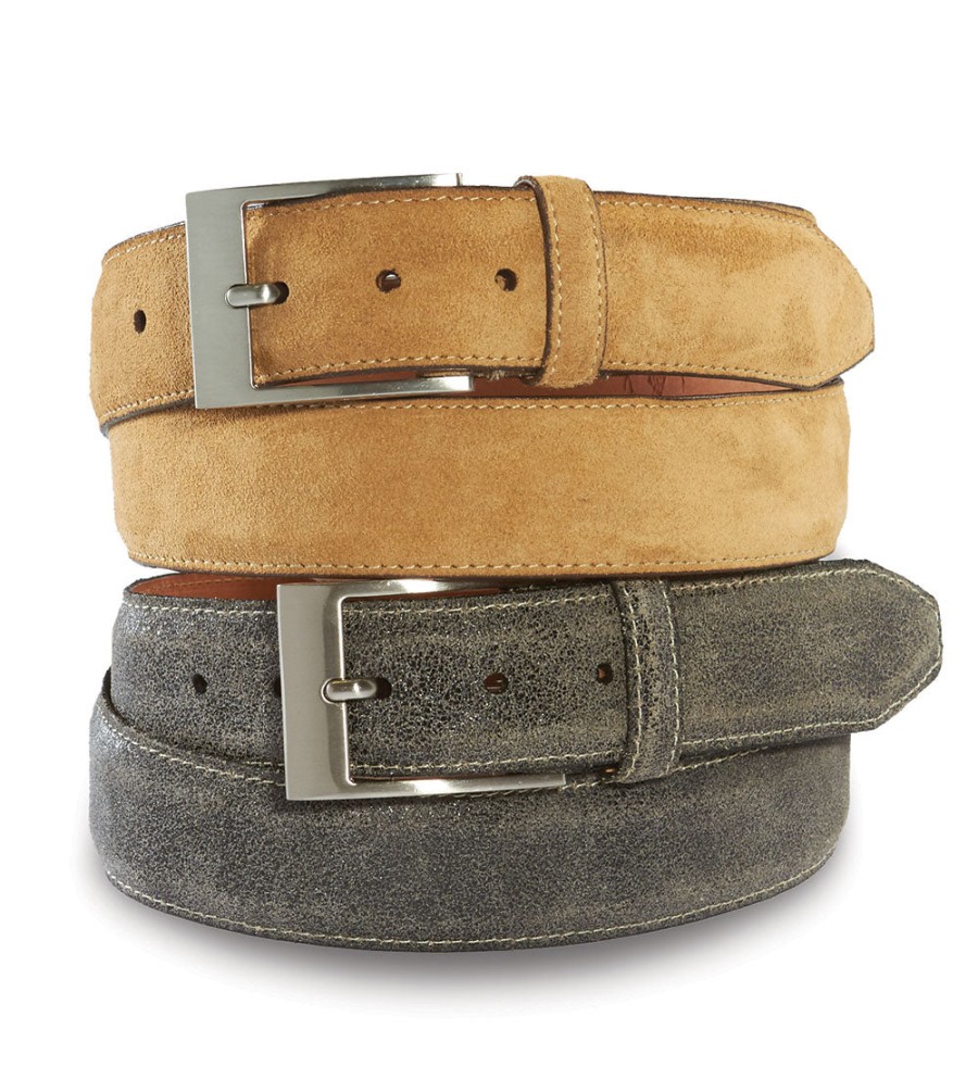 Martin Dingman Martin Dingman Royal Suede Belt Stormy Grey Online