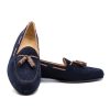 Zelli Zelli Naples Sueded Goatskin Tassel Loafer Navy Clearance