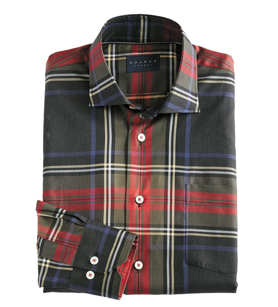 Calder Carmel Calder Carmel Christmas Plaid Long Sleeve Sport Shirt Multi Best