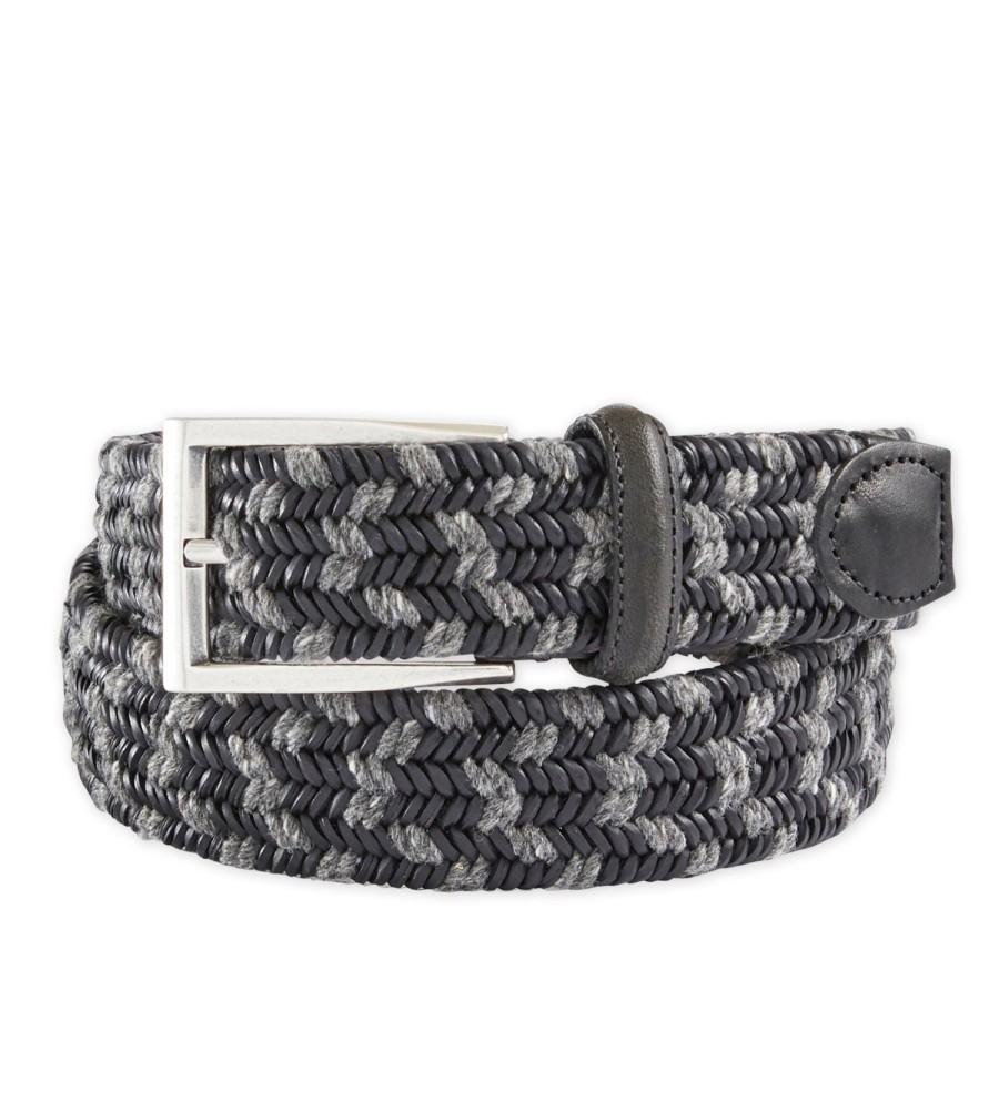 Martin Dingman Martin Dingman Manchester Woven Belt Black/Charcoal Hot