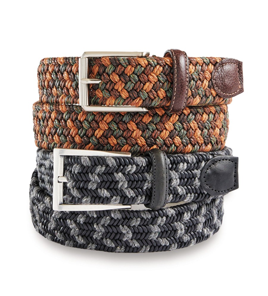 Martin Dingman Martin Dingman Manchester Woven Belt Black/Charcoal Hot