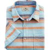 True Grit True Grit Baja Stripe Short Sleeve Sport Shirt Chambray/Brown Wholesale