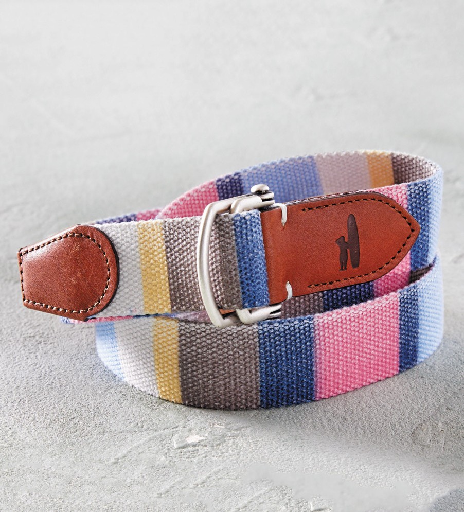 Johnnie-O Johnnie-O Bowen Canvas Belt Gulf Blue Best