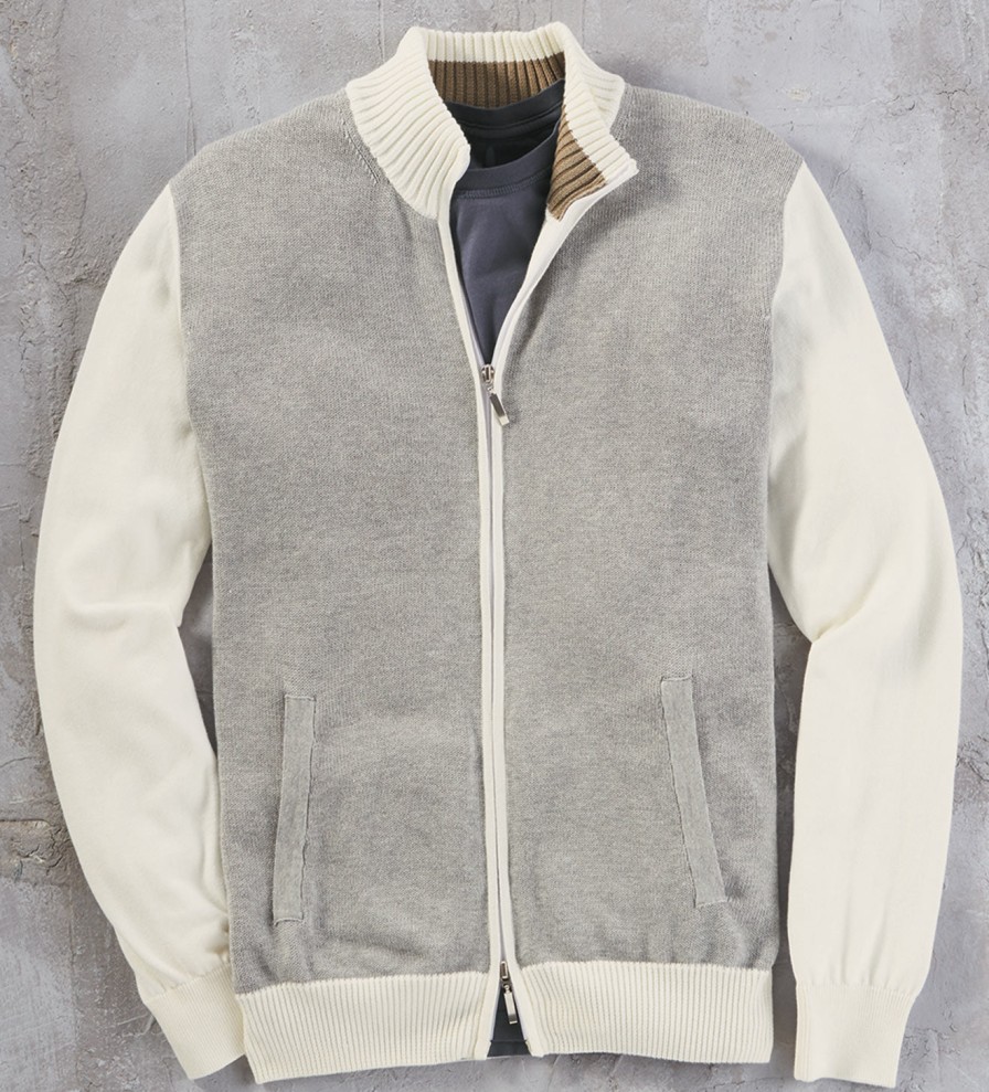 Reserve Reserve Full-Zip Cardigan Grey/White Best