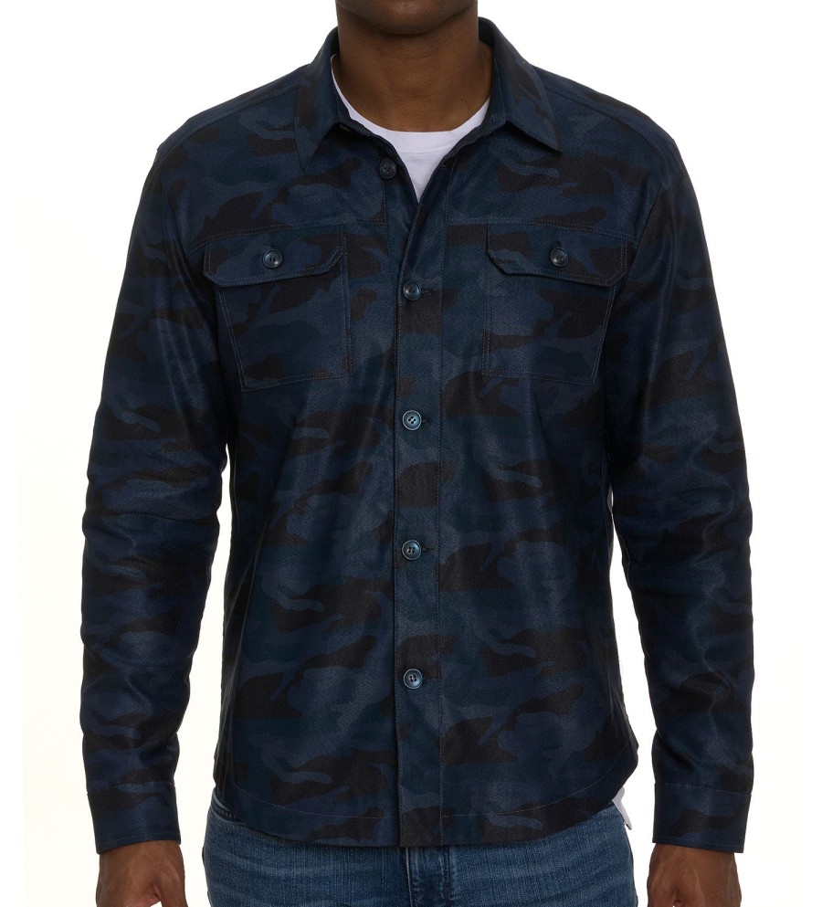 Robert Graham Robert Graham Fiore Shirt Jacket Navy Online