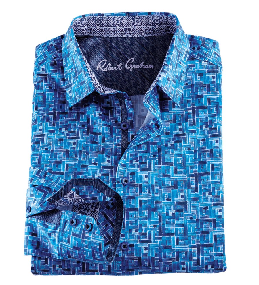 Robert Graham Robert Graham Seas The Day Long Sleeve Shirt Blue Online